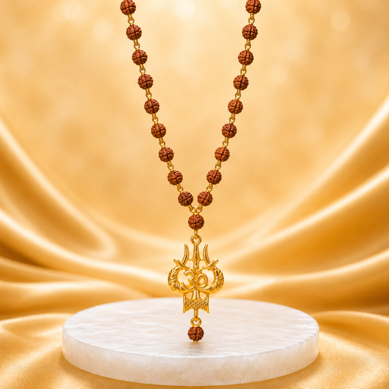 Mahakal Locket with Rudraksha Mala - (SALE - Buy 1 Get 1)