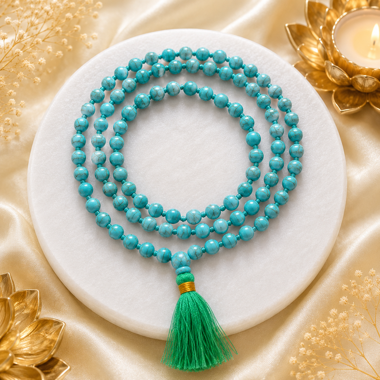 The Irani Firoza String ( Turquoise Stone ) 108 Beads
