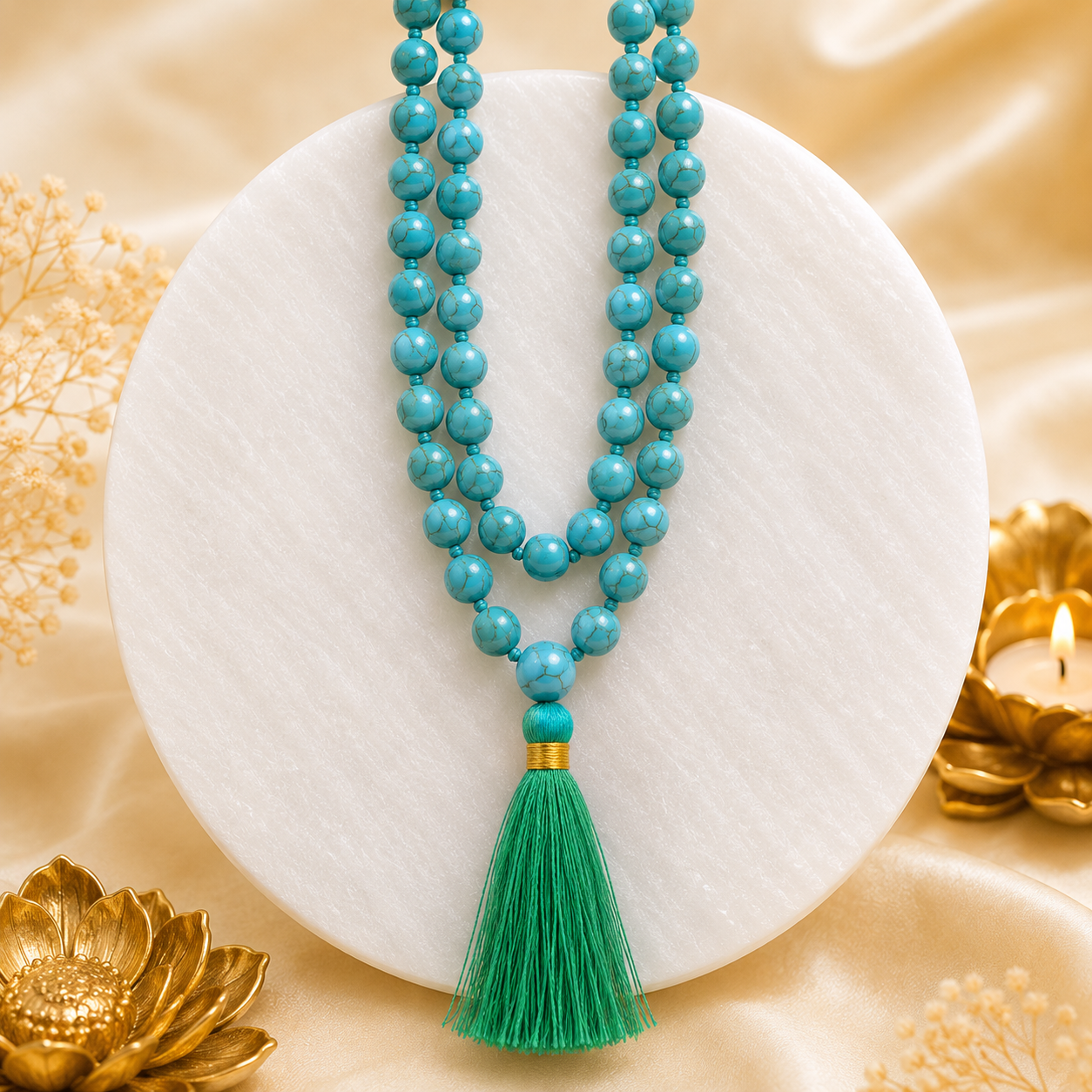The Irani Firoza String ( Turquoise Stone ) 108 Beads