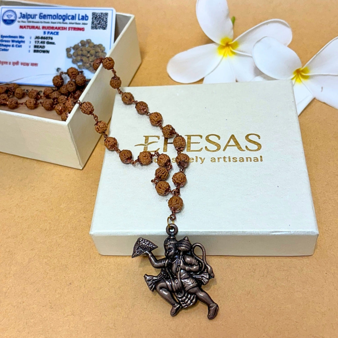 Sankat Mochan Hanuman Mala in Pure Copper