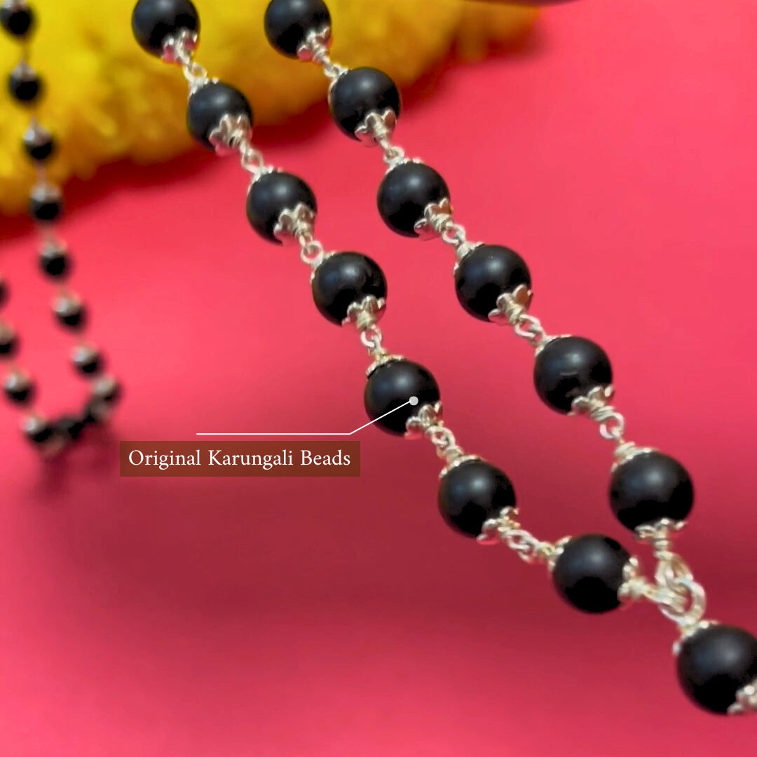 The Murugan Karungali Mala - Free Rudraksha Bracelet