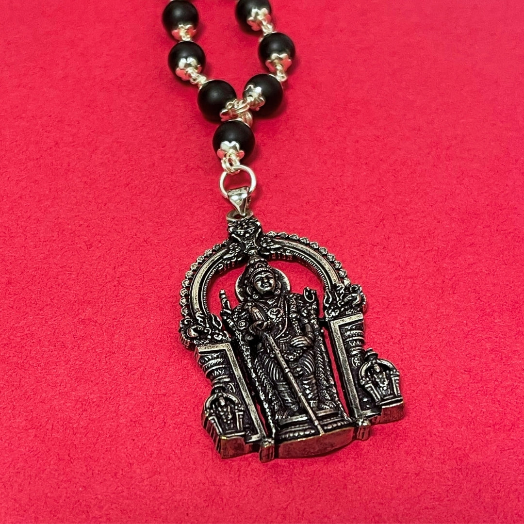 The Murugan Karungali Mala - Free Rudraksha Bracelet