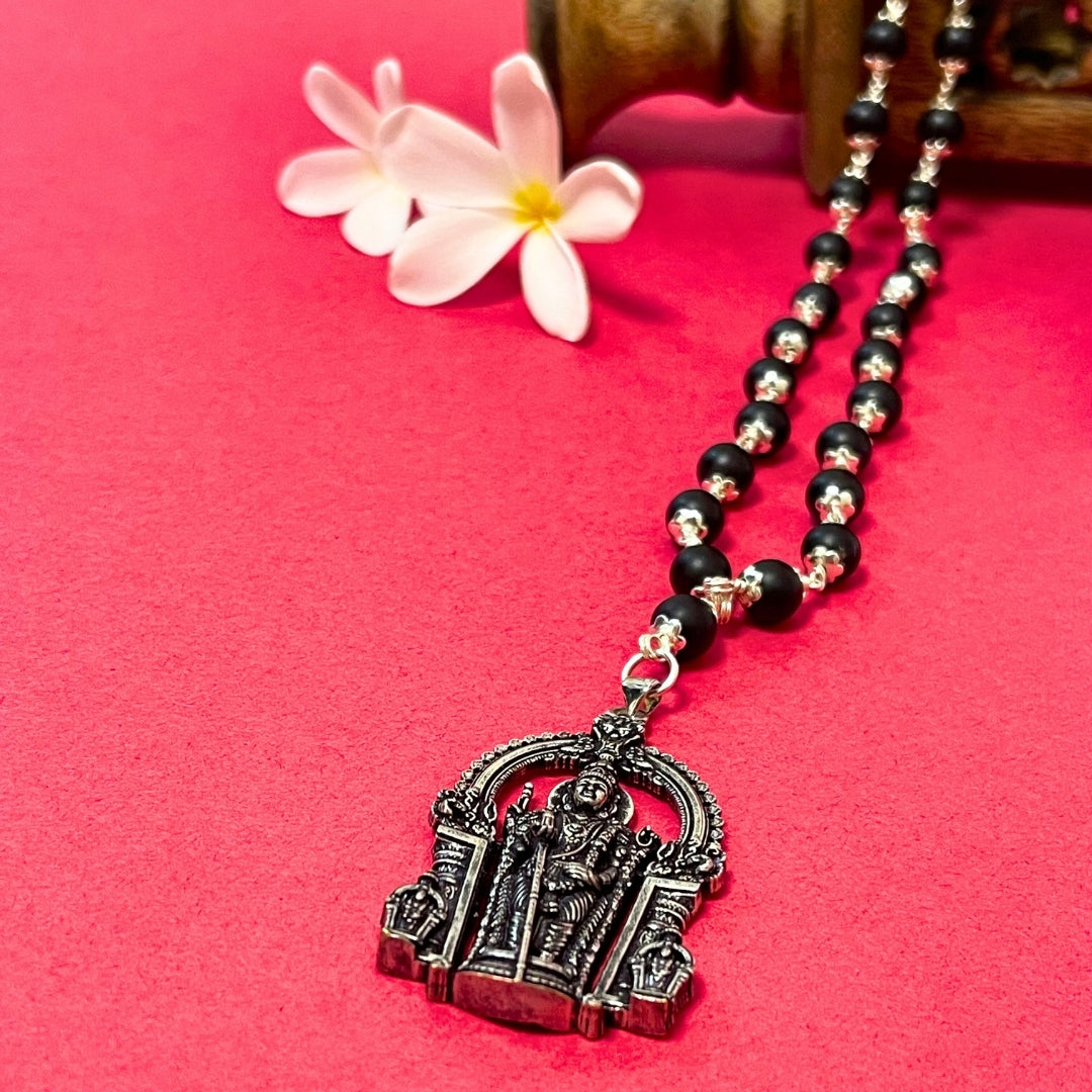 The Murugan Karungali Mala - Free Rudraksha Bracelet