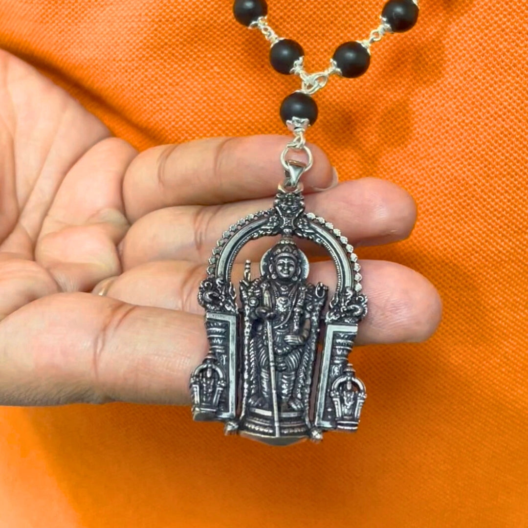 The Murugan Karungali Mala - Free Rudraksha Bracelet
