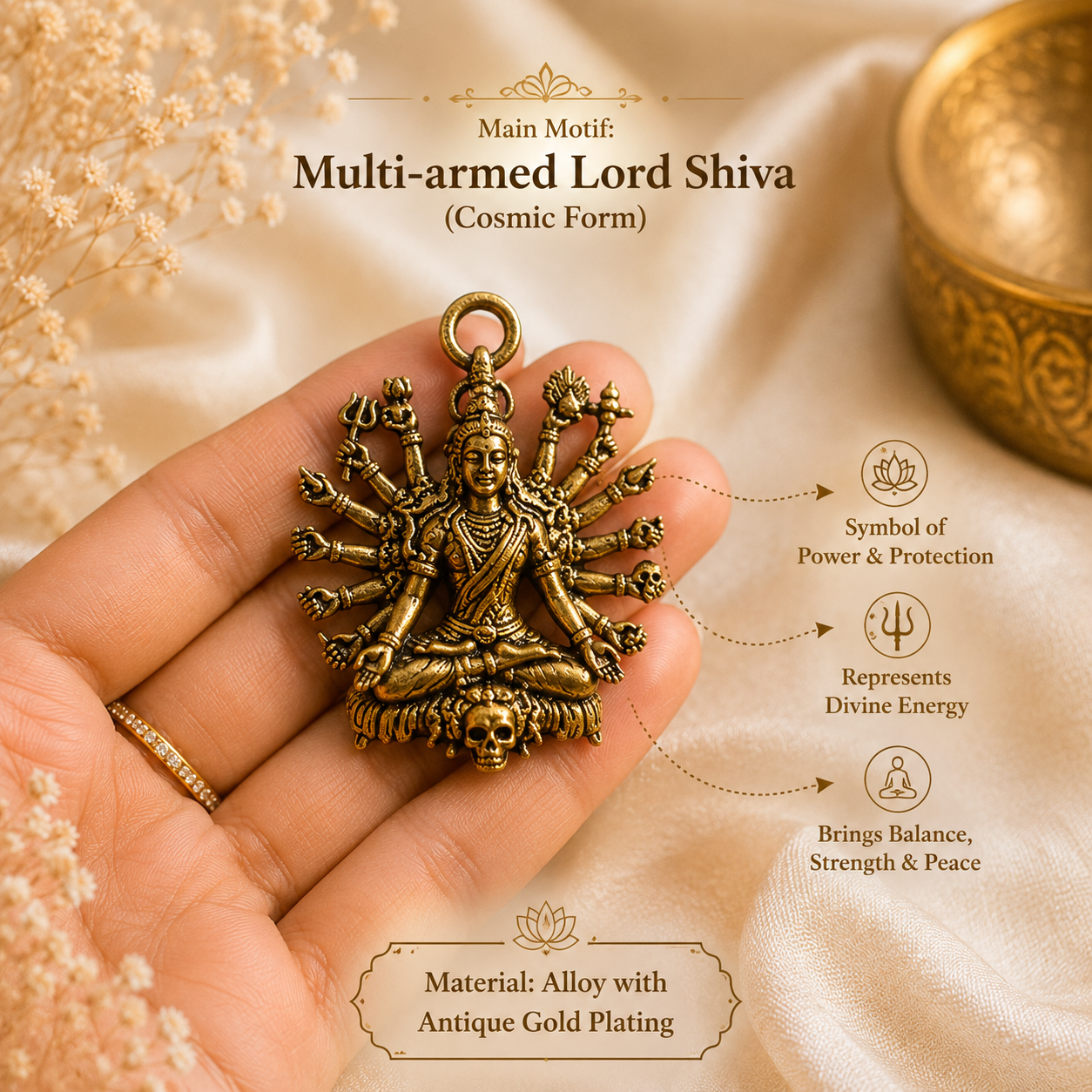 The Akhanda Shiv Locket: Cosmic Strength & Spiritual Harmony - (Buy1 Get1 Free)