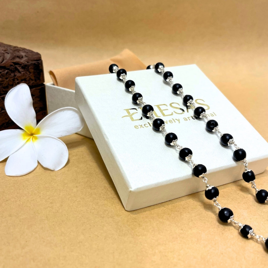 Karungali Mala in Pure Silver