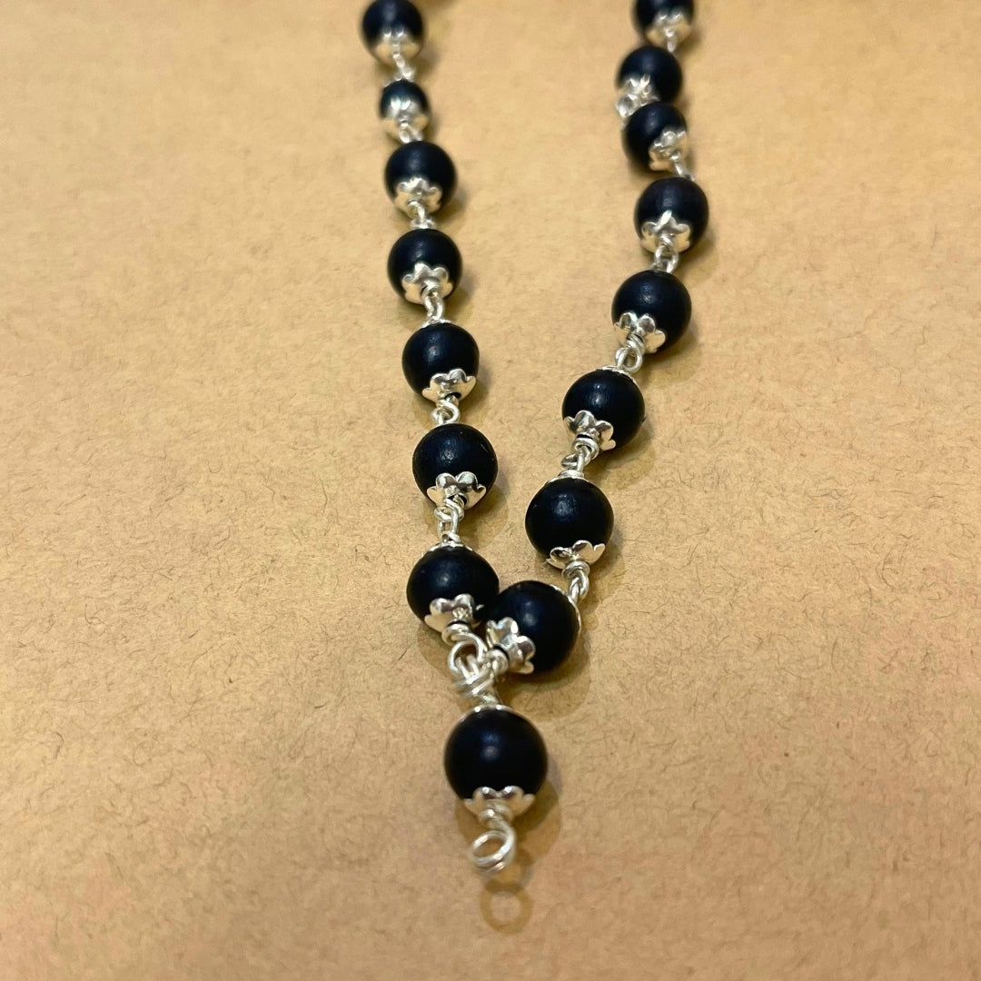 Karungali Mala in Pure Silver