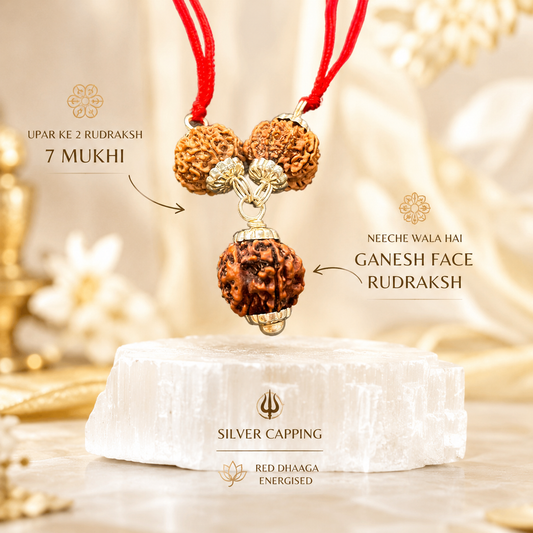 Lakshmi Ganesh Kavach Combination in Pure Silver Capping