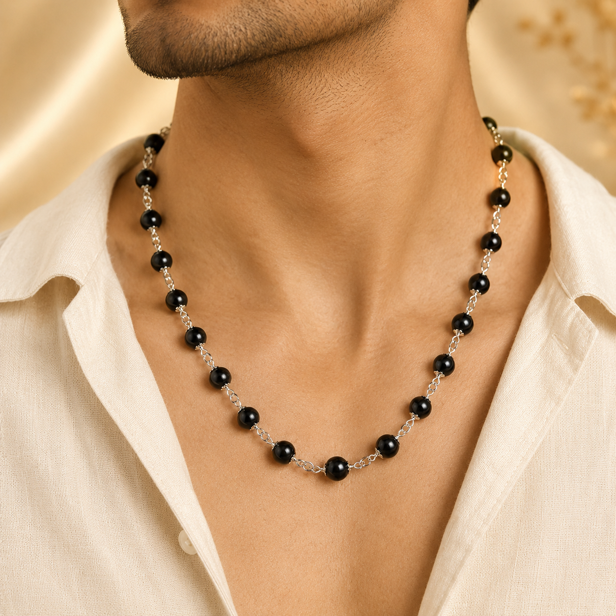 Karungali Mala in Pure Silver