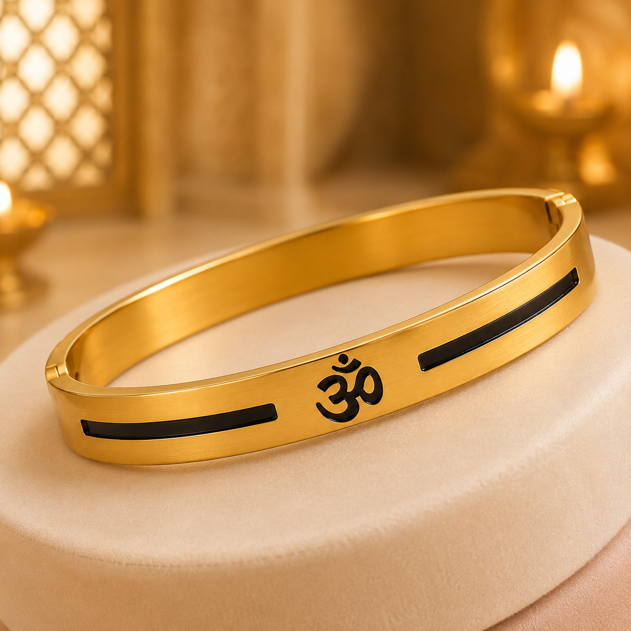 The Resilience Kada ( 18 K Gold Plated ) - Om 2