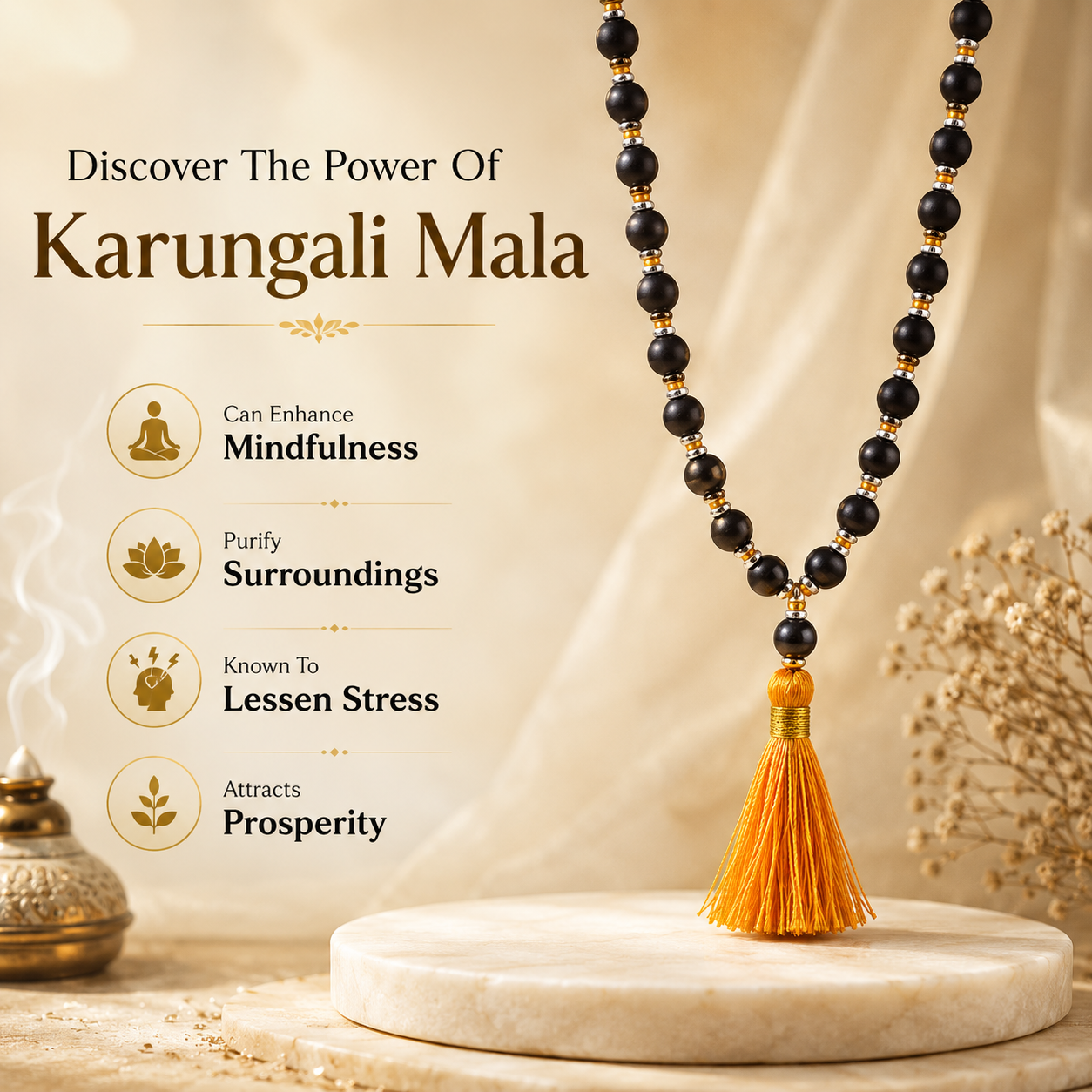 Original Karungali Mala ( Ebony Wood ) - (SALE - Buy 1 Get 1)