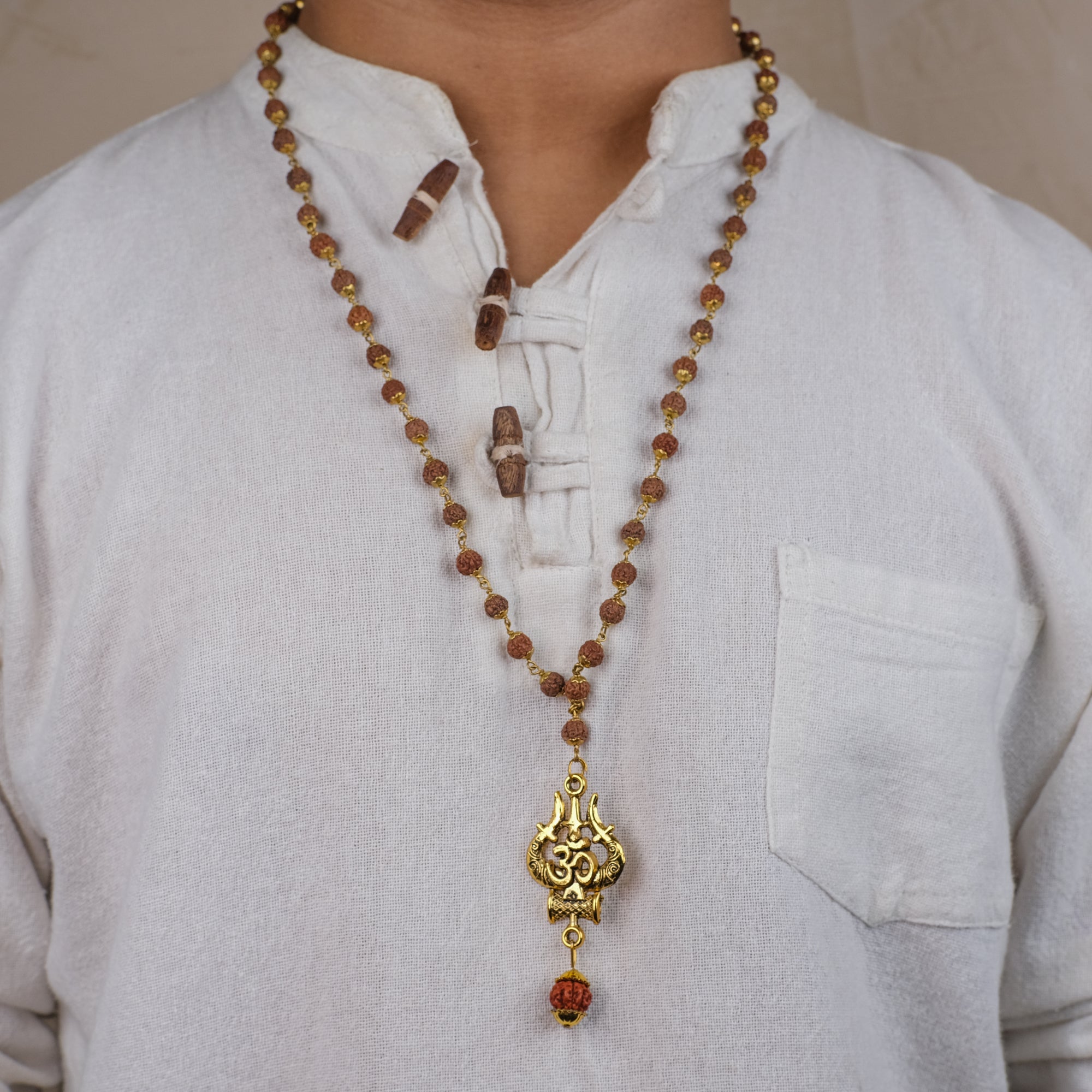 Mahakal Locket with Rudraksha Mala - (SALE - Buy 1 Get 1)