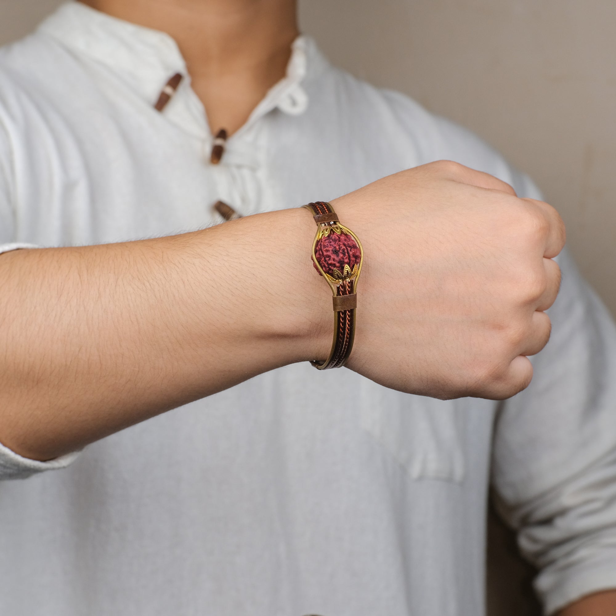 Mahalakshmi Rudraksha Kada ( Free Rudraksha Bracelet )