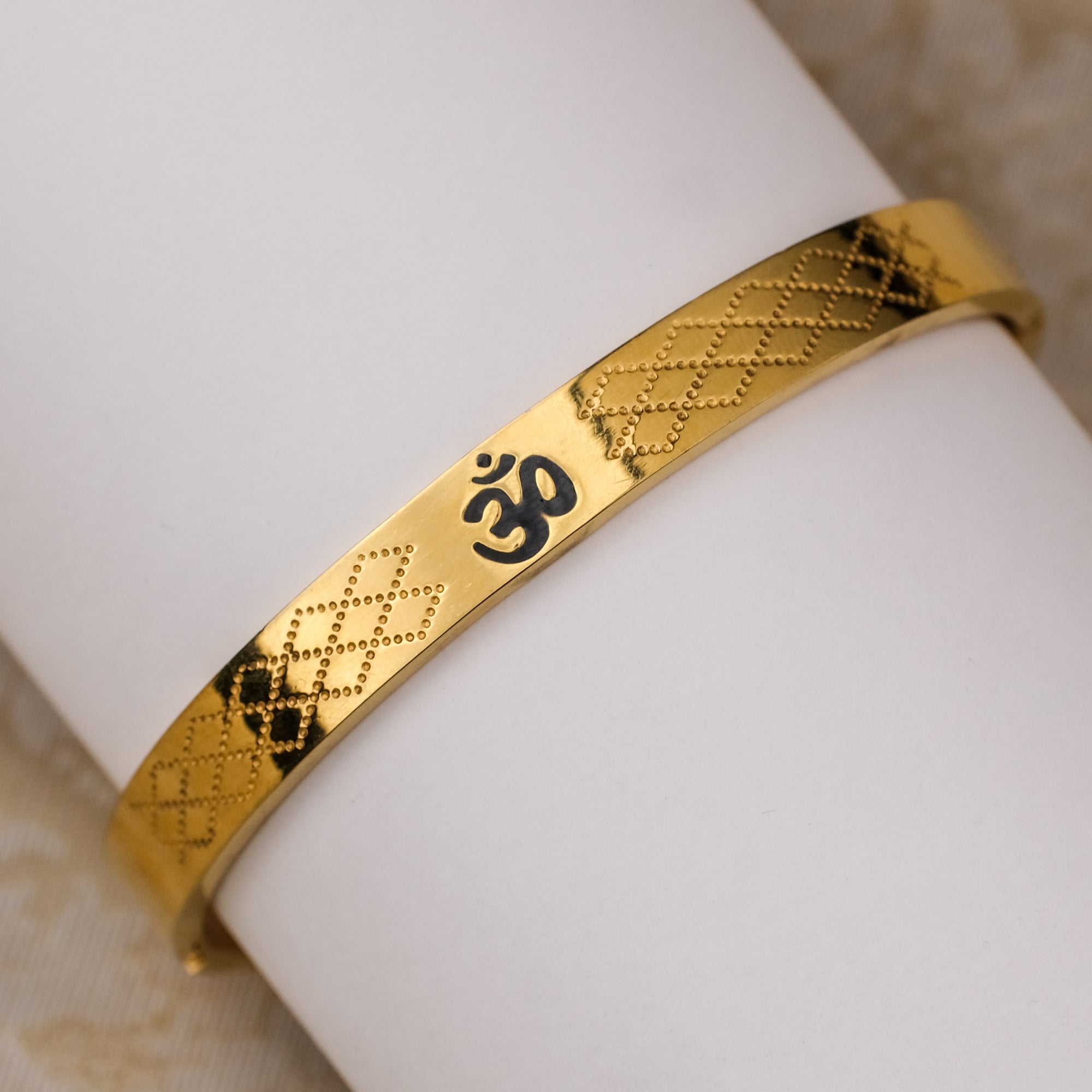 The Resilience Kada ( 18 K Gold Plated ) - Om 1