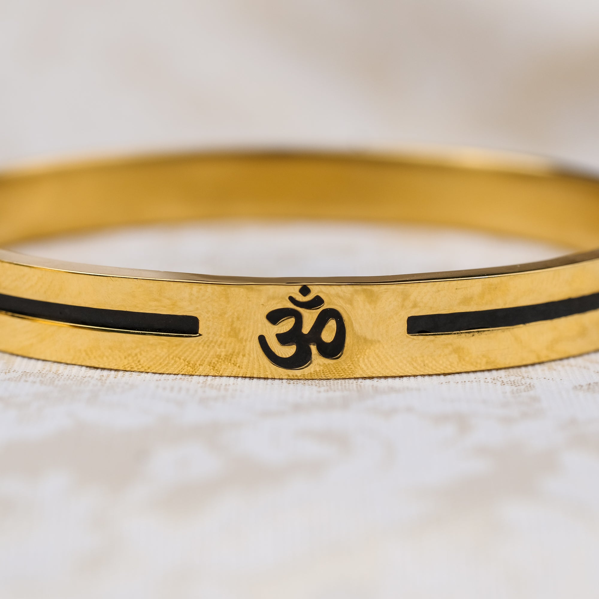 The Resilience Kada ( 18 K Gold Plated ) - Om 2