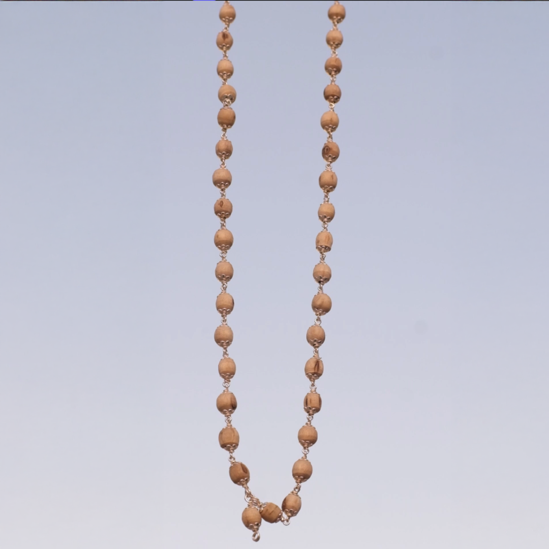 Natural Tulsi Mala In Pure Silver - (BFCM SALE - Buy 1 Get 1)