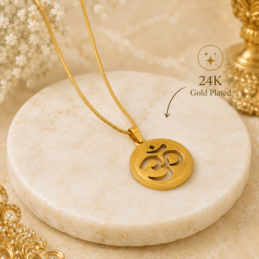 The Resilience Locket With Chain - Om