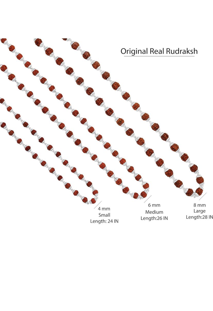Pure Silver Rudraksha Mala (BFCM SALE - Buy 1 Get 1)