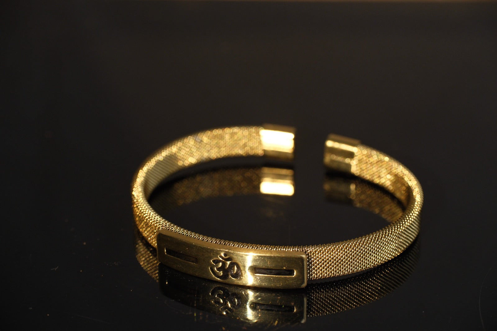 The Resilience Cuff 22k Gold Plated - Om 2