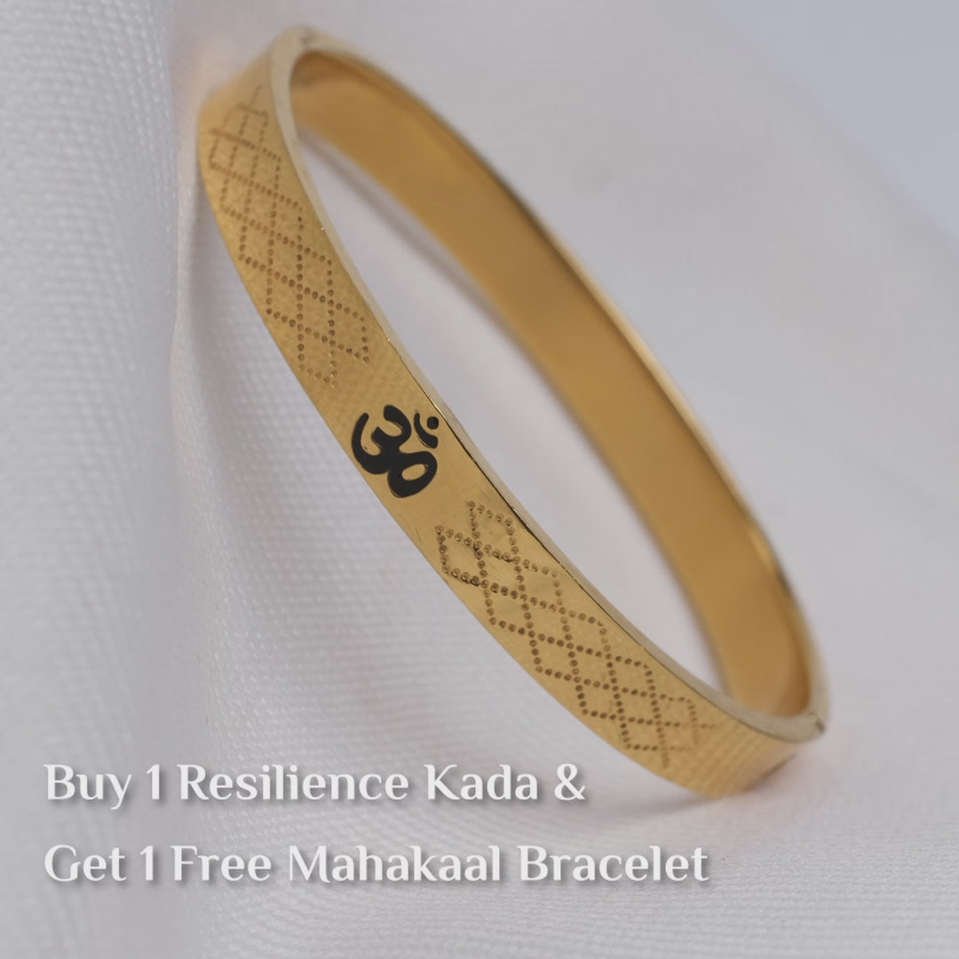 The Resilience Kada ( 18 K Gold Plated ) - Buy 1 Get 1 Free