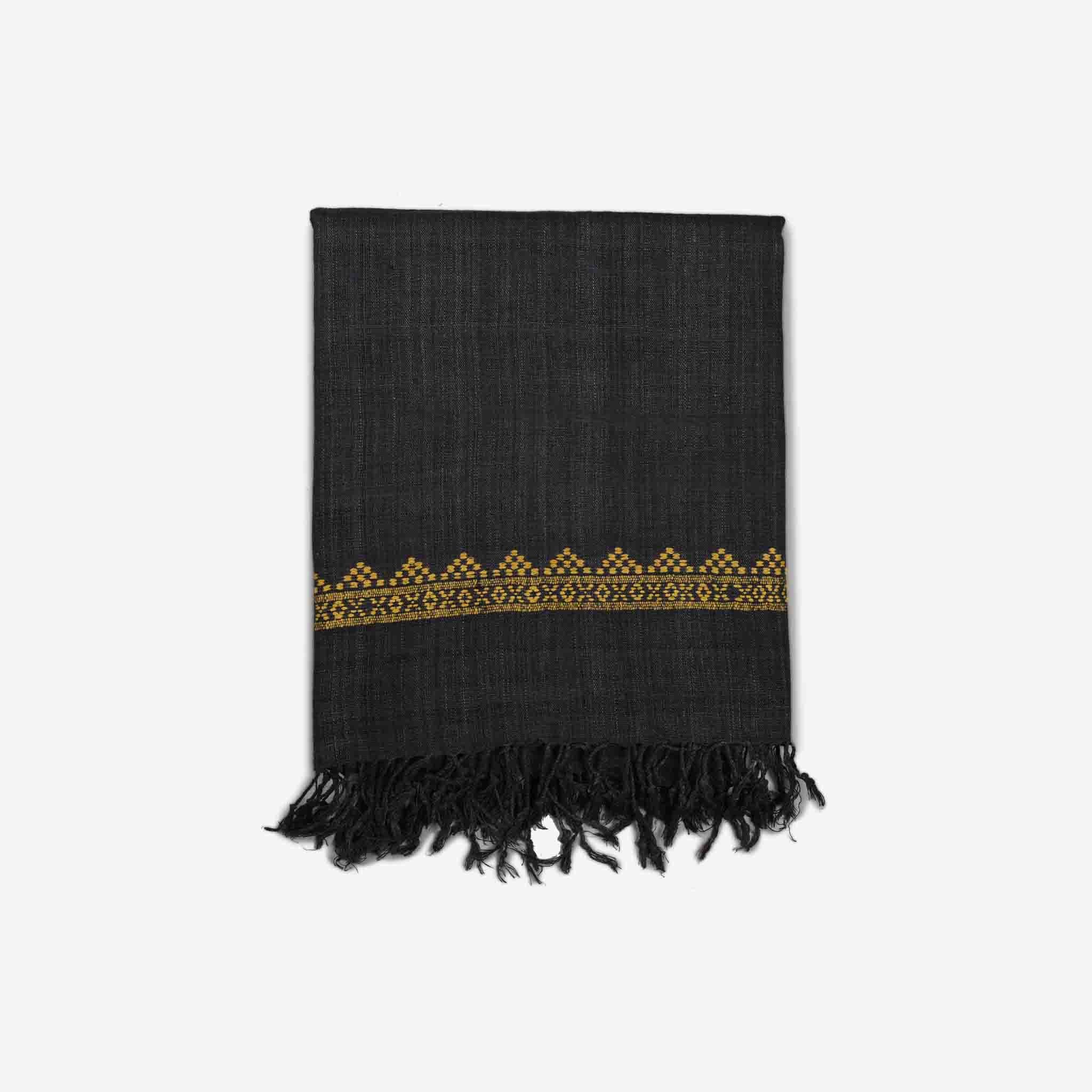 Tawang Grey Embroidered Vegan Silk Stole