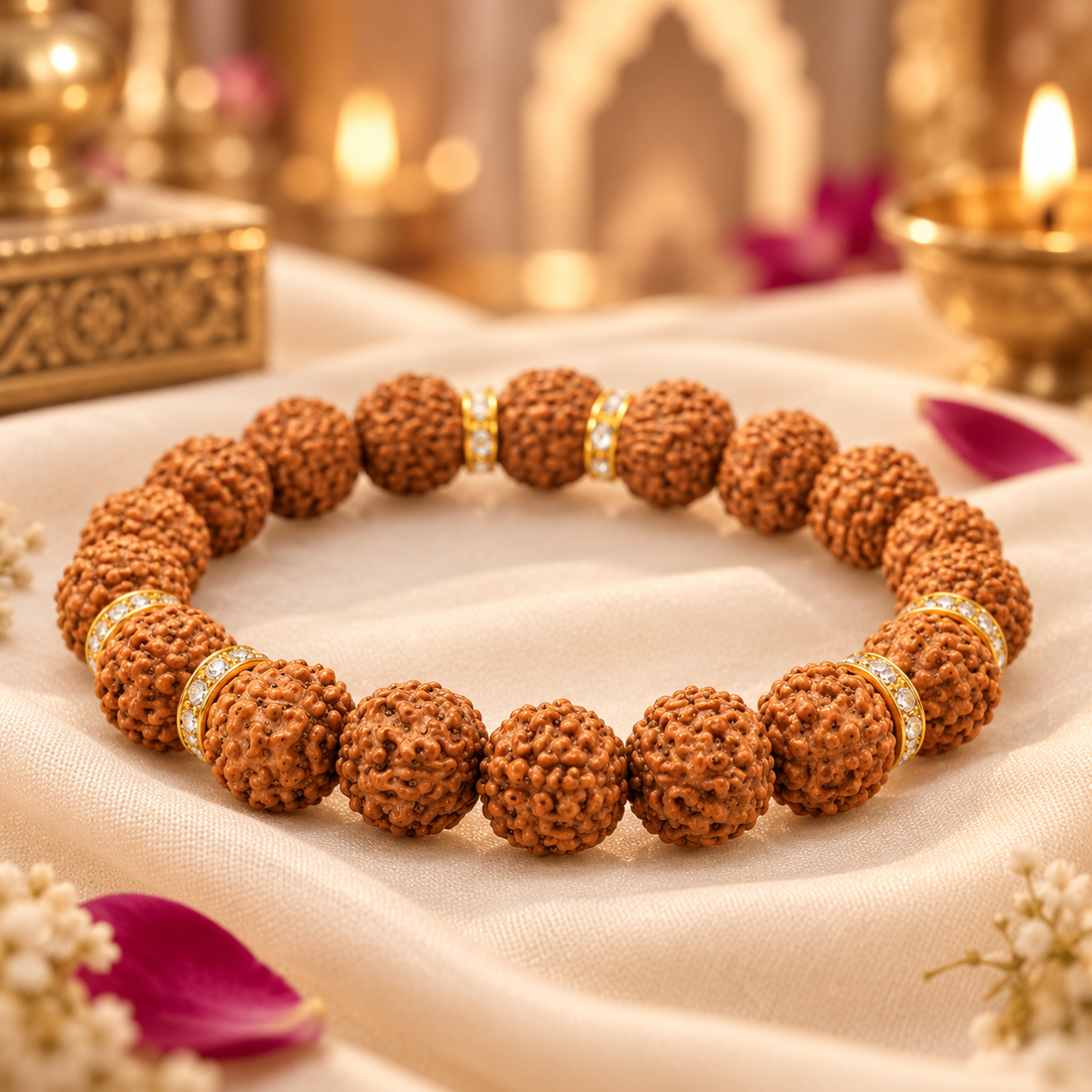 Authentic 5 Mukhi (Five-faced) Rudraksha Bracelet