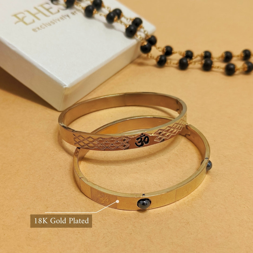 The Resilience Kada (18 K Gold Plated ) - Buy 1 Get 1 Free