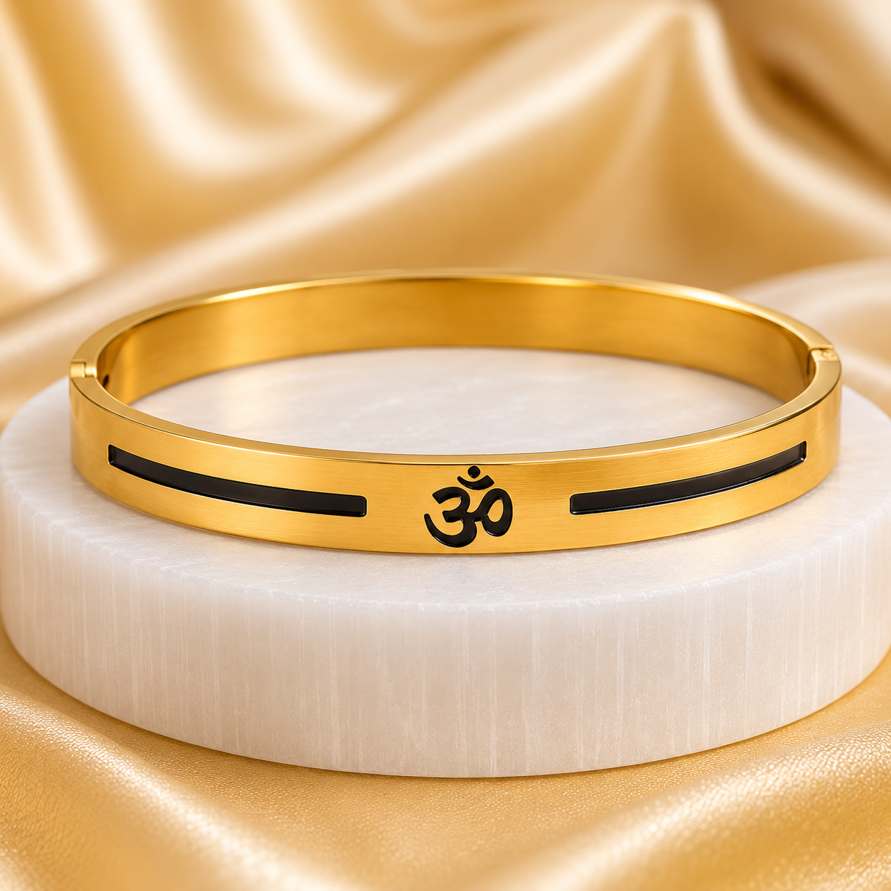 The Resilience Cuff 22k Gold Plated - Om 2