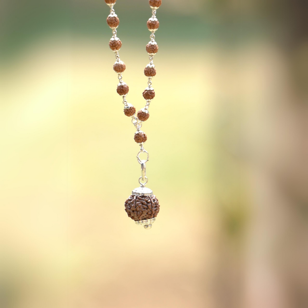 7 Mukhi Nepal Rudraksha in Pure Silver Rudraksha