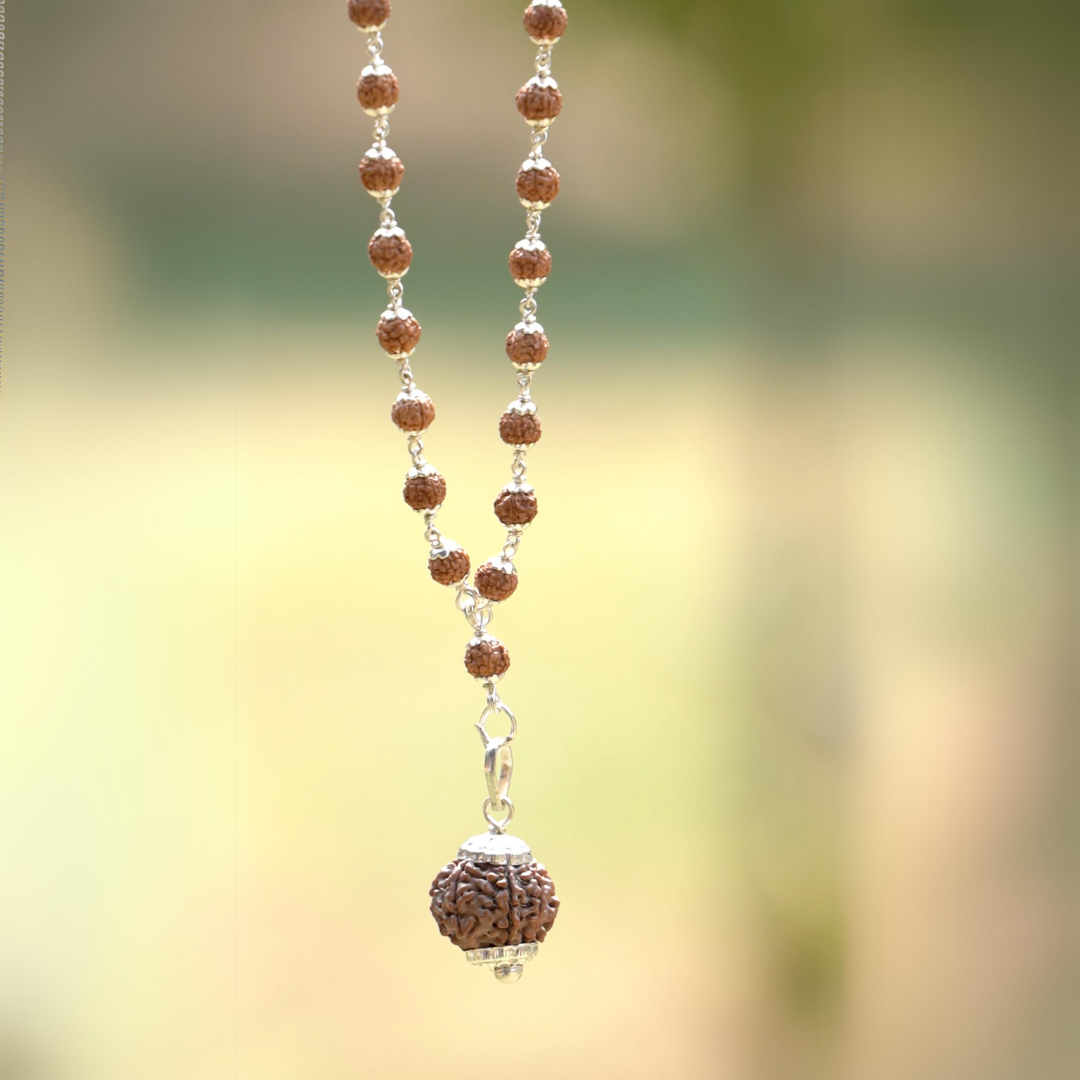 7 Mukhi Nepal Rudraksha in Pure Silver Rudraksha