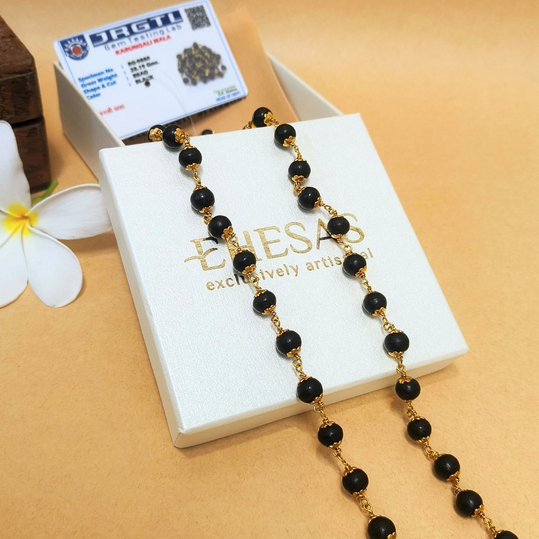 The Original Karungali Mala with 18 K Gold Plating