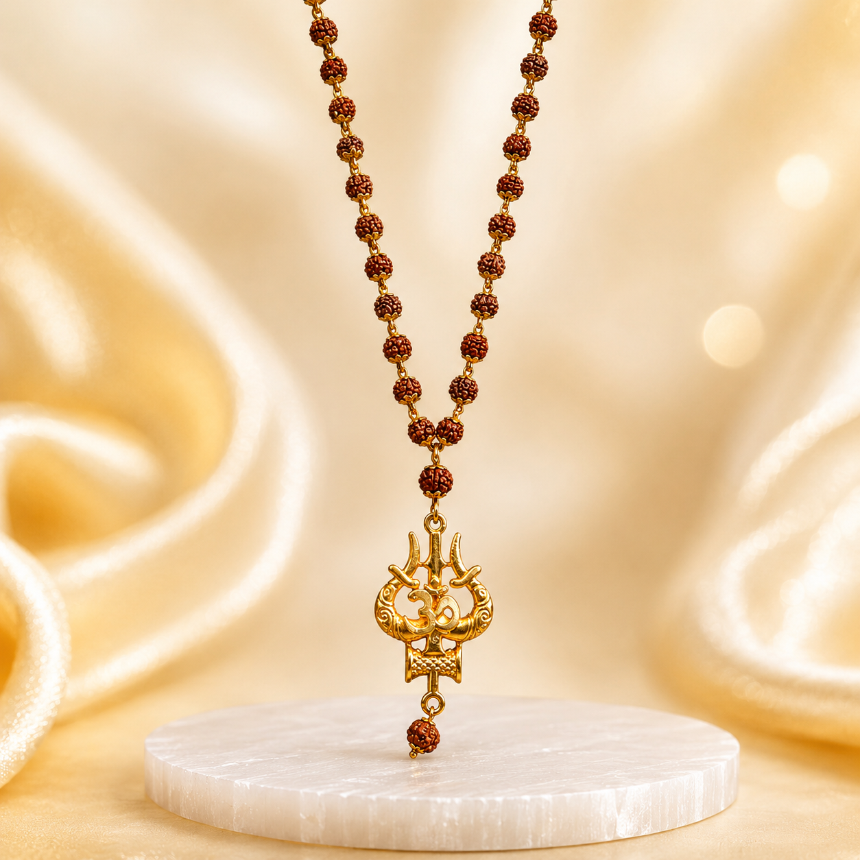 Mahakal Locket with Rudraksha Mala - (SALE - Buy 1 Get 1)