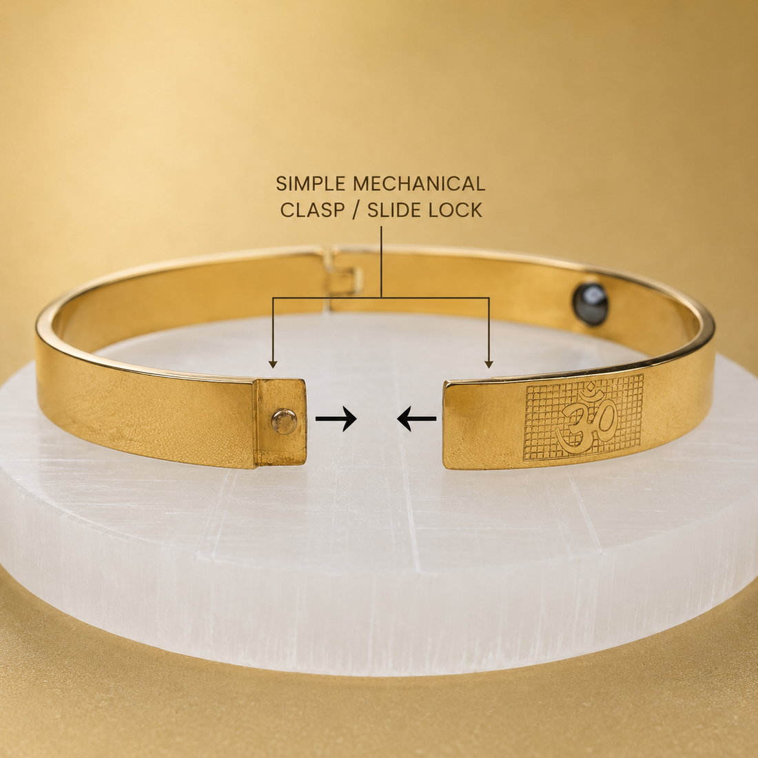 The Resilience Kada ( 18 K Gold Plated ) - Pyrite