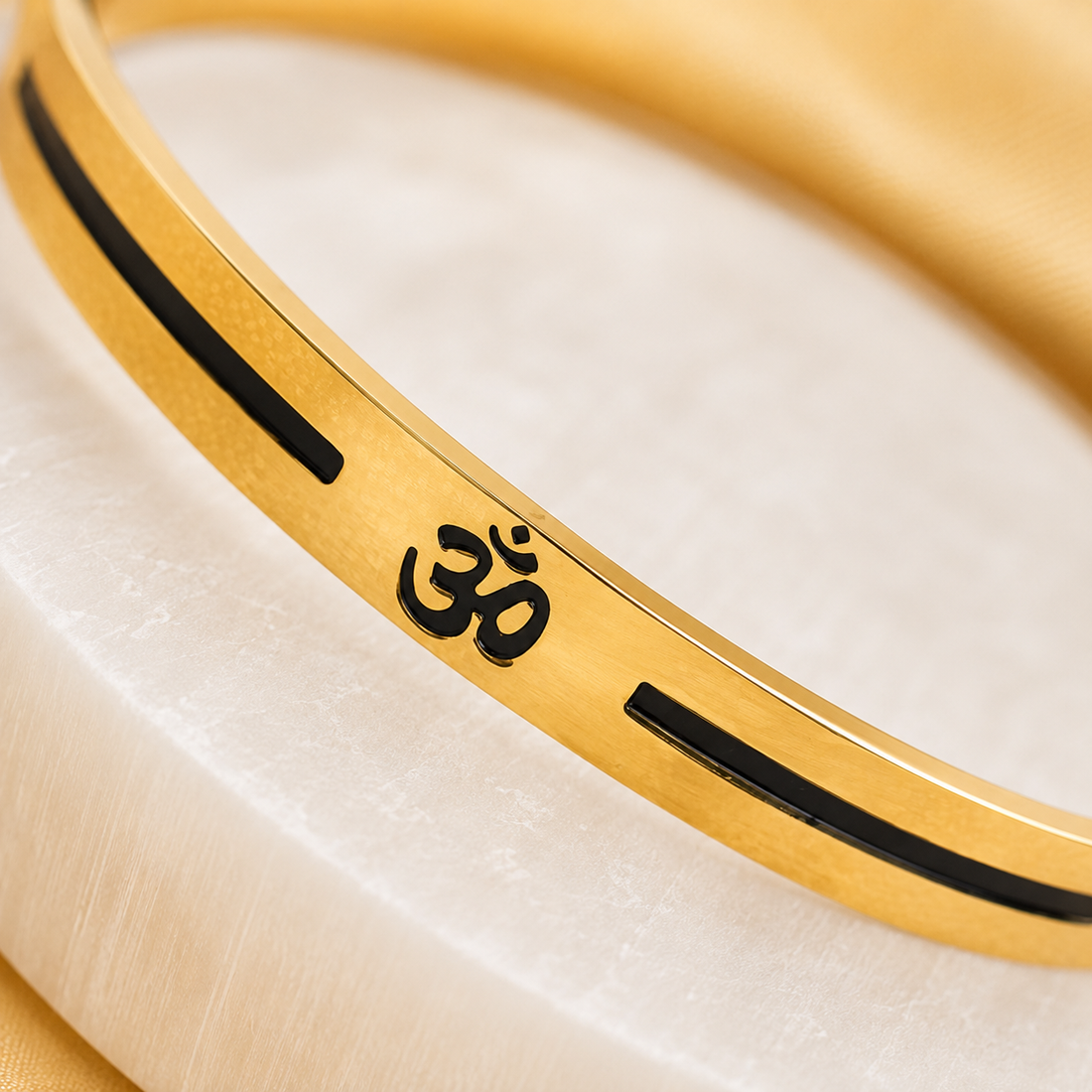 The Resilience Cuff 22k Gold Plated - Om 2