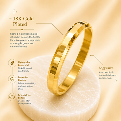 Shakti Kada – 18K Gold Plated (Edged) - (SALE - Buy 1 Get 1)