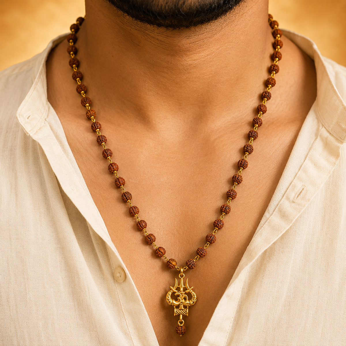 Mahakal Locket with Rudraksha Mala - (SALE - Buy 1 Get 1)