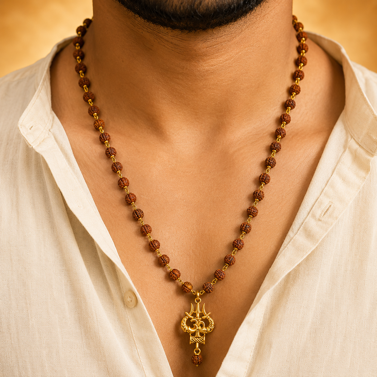 Mahakal Locket with Rudraksha Mala - (SALE - Buy 1 Get 1)