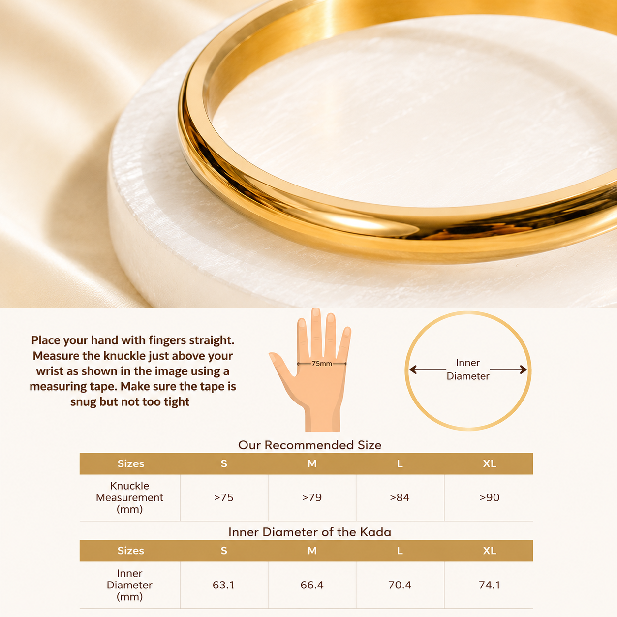 Shakti Kada – 18K Gold Plated (Round) - (SALE - Buy 1 Get 1)
