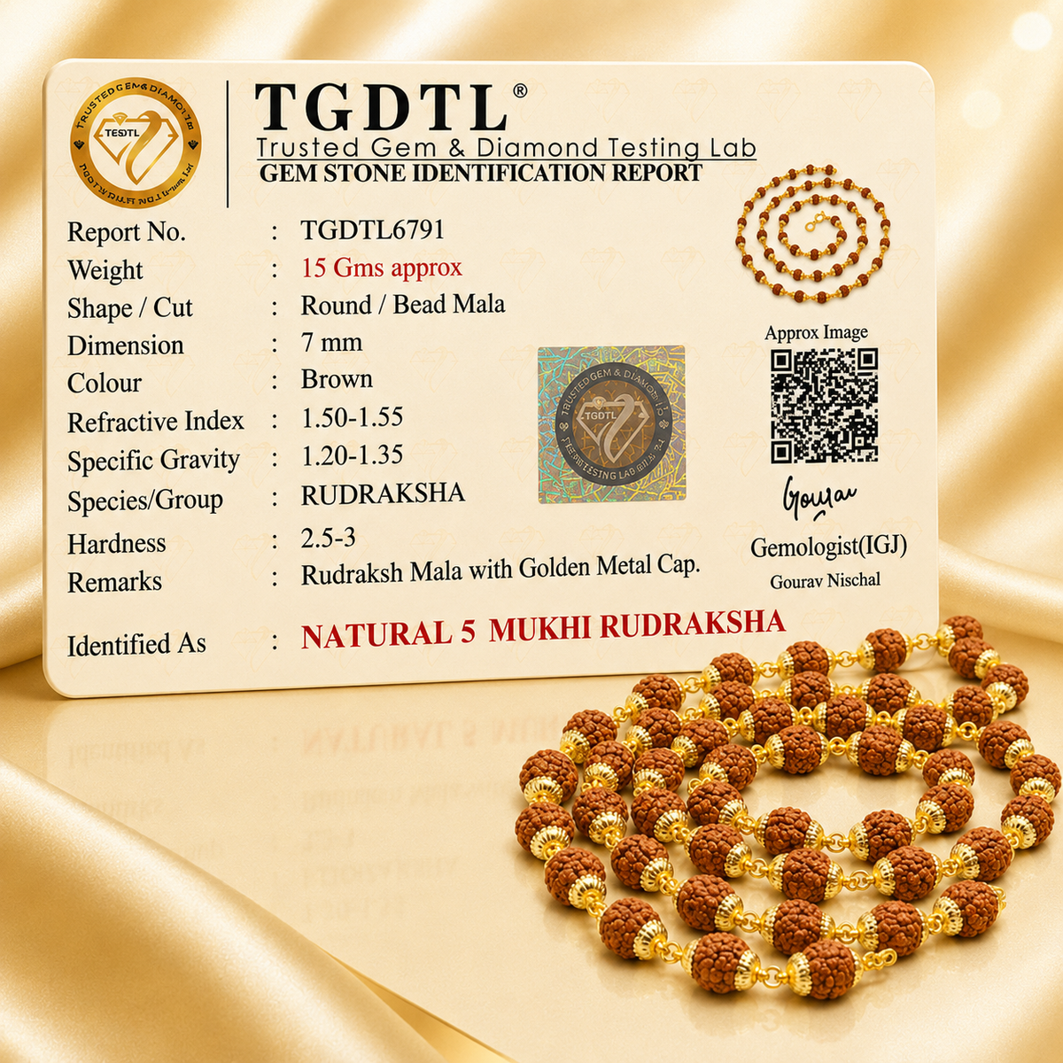 Mahakal Locket with Rudraksha Mala - (SALE - Buy 1 Get 1)