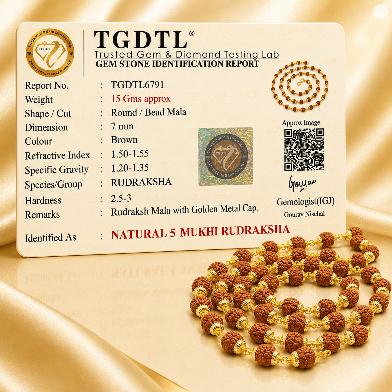 Mahakal Locket with Rudraksha Mala - (SALE - Buy 1 Get 1)