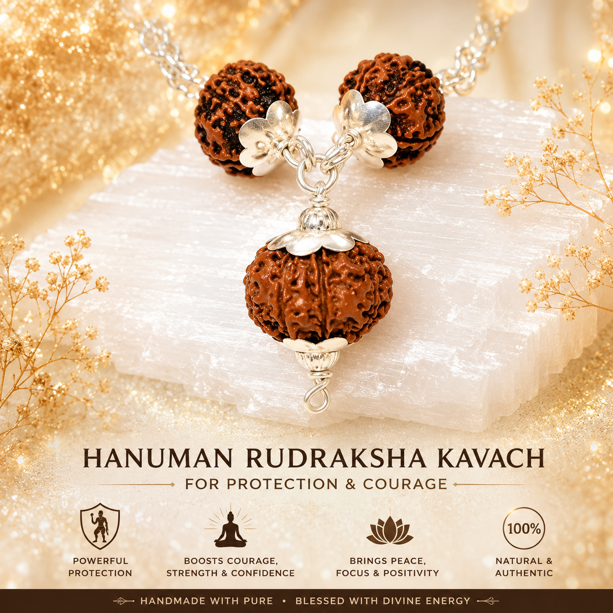 Hanuman Rudraksha Kavach for Inner Protection