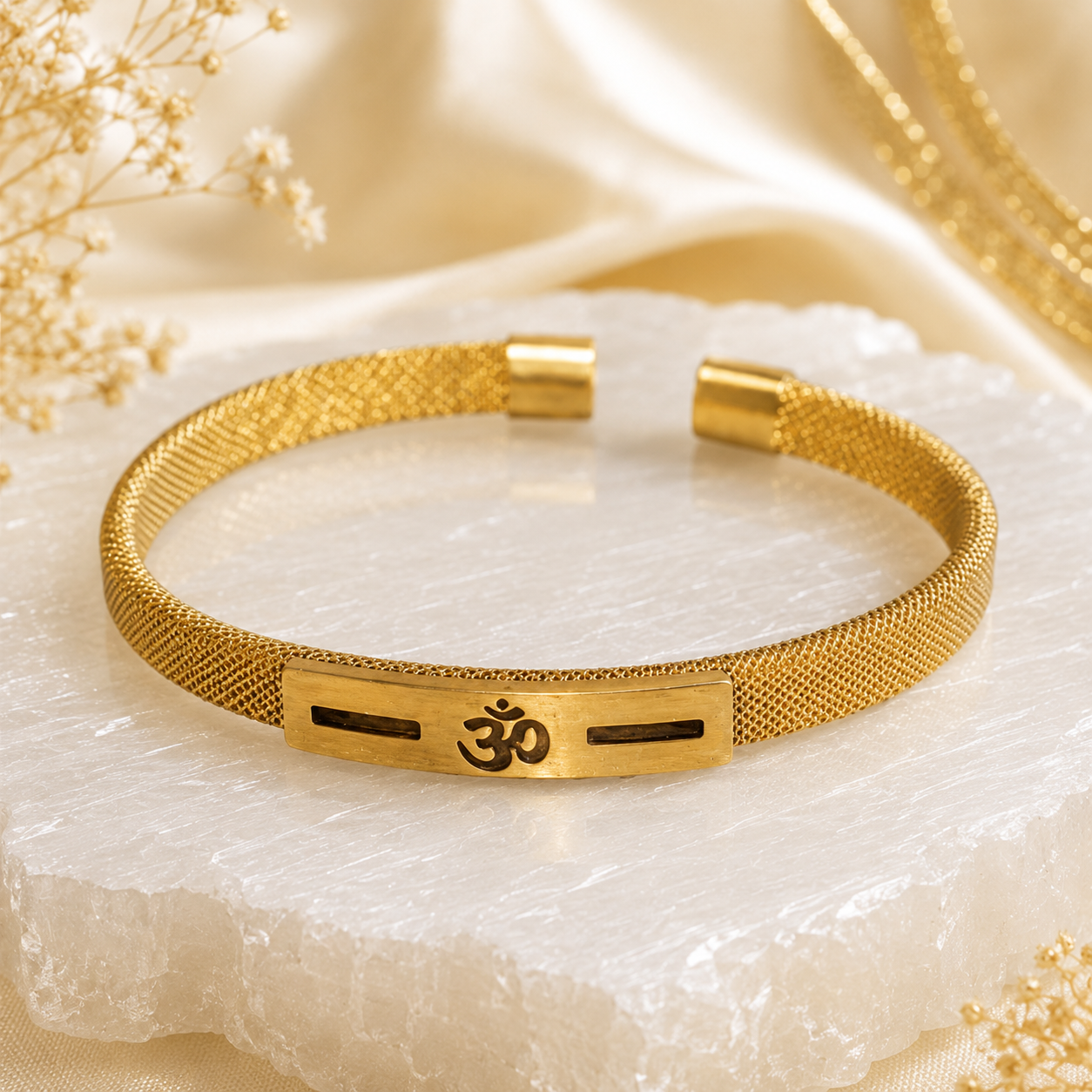 The Resilience Cuff 22k Gold Plated - Om 2