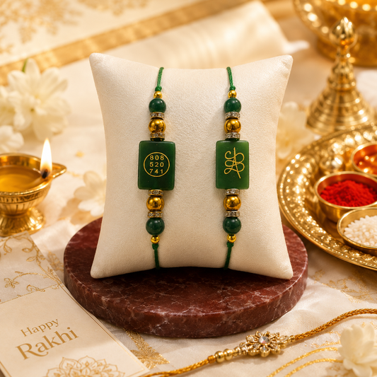 Green Zade Zibu Rakhi ( PACK OF 2 )