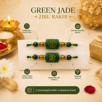 Green Zade Zibu Rakhi ( BUY 1 GET 1 FREE )