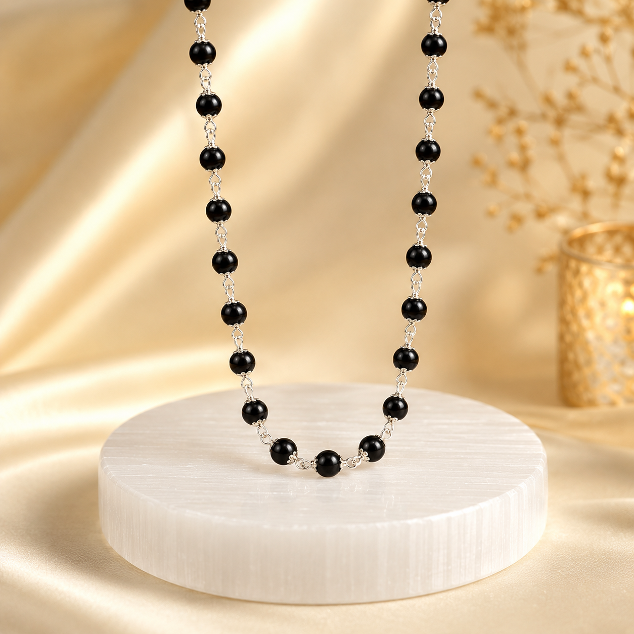 Karungali Mala in Pure Silver