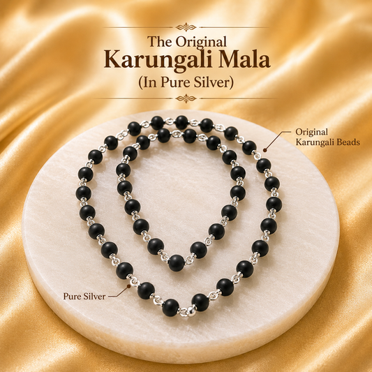 Karungali Mala in Pure Silver