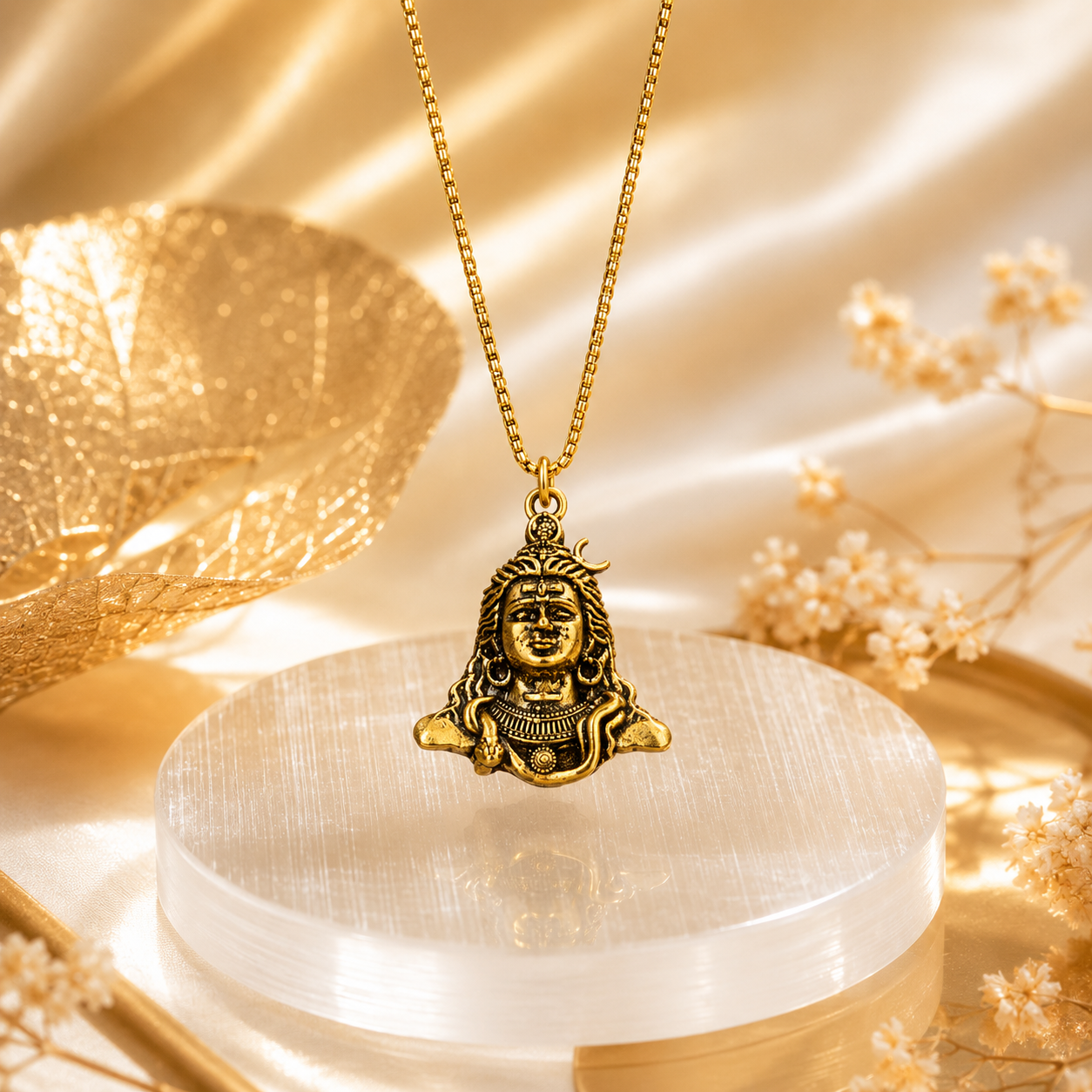 AdiYogi Locket with Chain (24K Gold Plated) - (Buy 1 Get 1)
