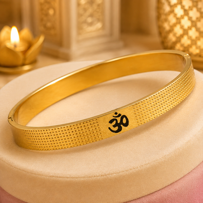 The Resilience Kada ( 18 K Gold Plated ) - Om 3