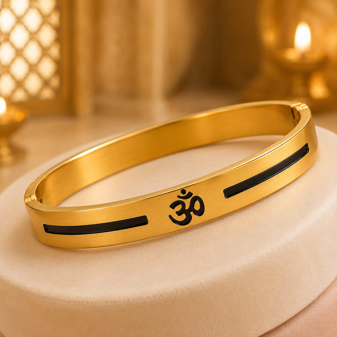 The Resilience Kada ( 18 K Gold Plated ) - Om 2