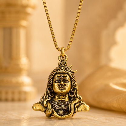 AdiYogi Locket with Chain (24K Gold Plated)